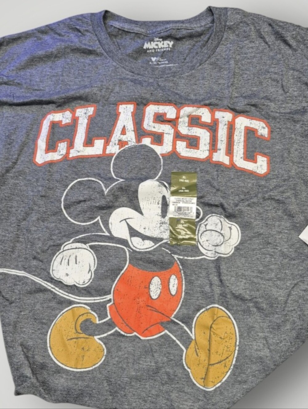 Disney Mickey Mouse Classic Graphic Tee - Gray